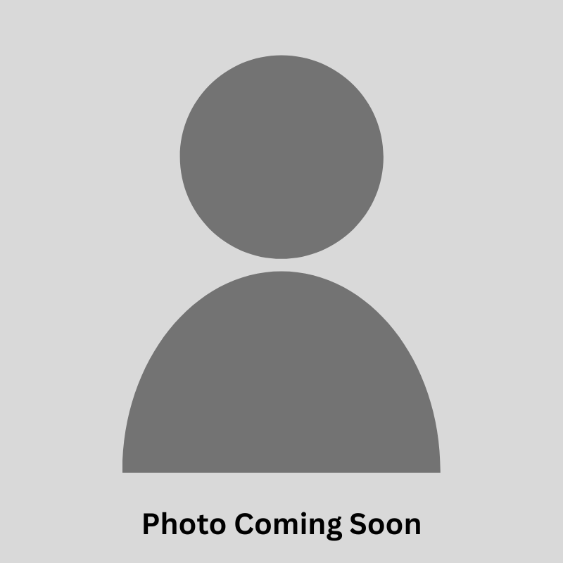 grey square image with a dark grey icon of a person with text that reads "photo coming soon."